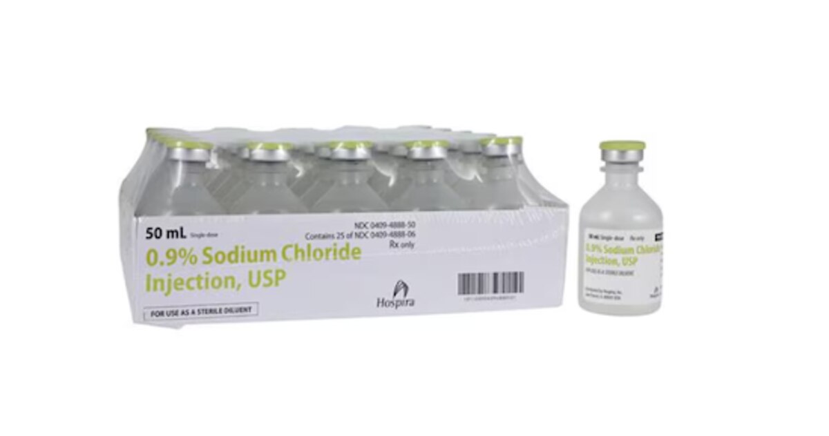 Sodium Chloride 0.9% Injection, 50 mL Single-Dose Vial